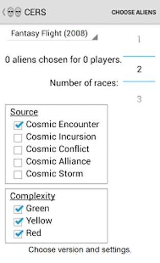 Cosmic Encounter Race Selector截图8