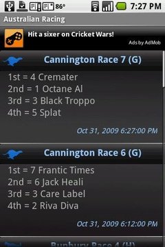 Australian Race Results截图