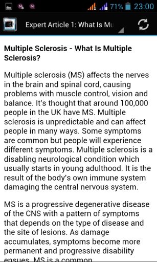 Multiple Sclerosis Symptoms截图3