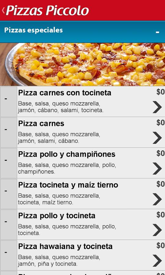 Pizzas Piccolo截图4