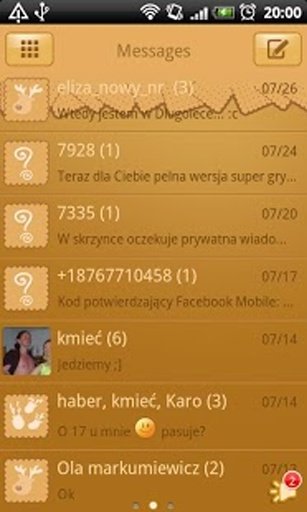 GO SMS Pro Rudolph Theme截图3