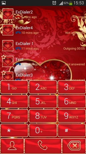 exDialer Heart Theme截图1