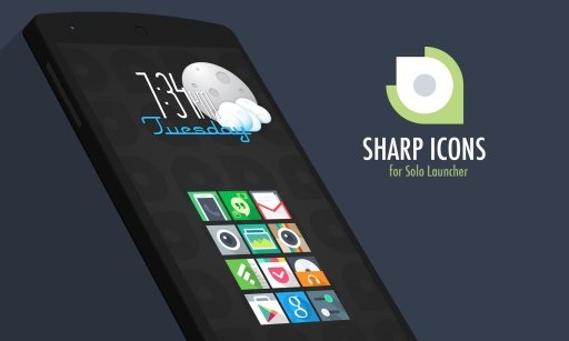 Sharp icons // Solo Launcher截图3