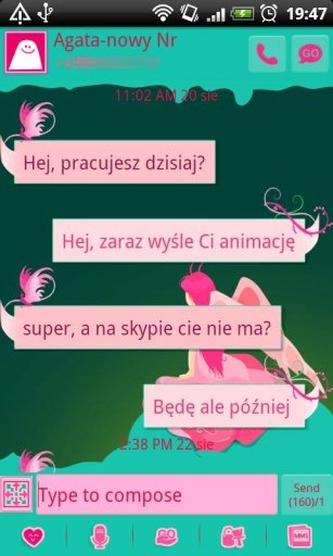 GO SMS Pro Fairy Theme截图6