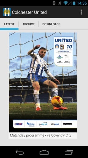 Colchester United programmes截图2