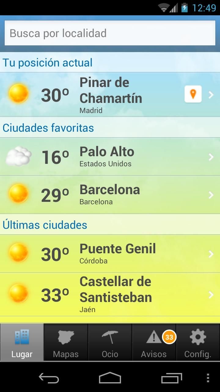 Tiempo y Temperatura截图2