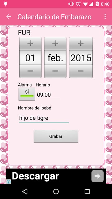 Calendario de Embarazo Gratis截图2