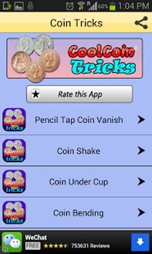 Coin Tricks Magic Video截图1