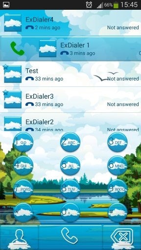 exDialer Blue Theme截图5