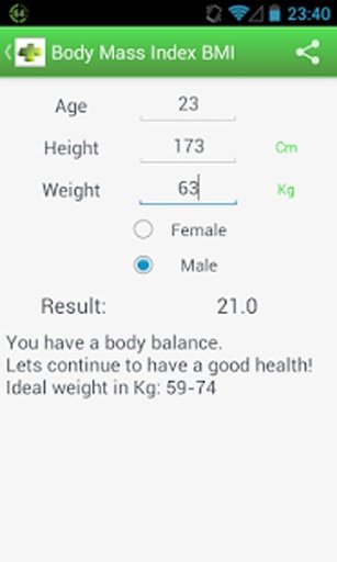 Health Calculator: BMI,WHR,BFP截图4