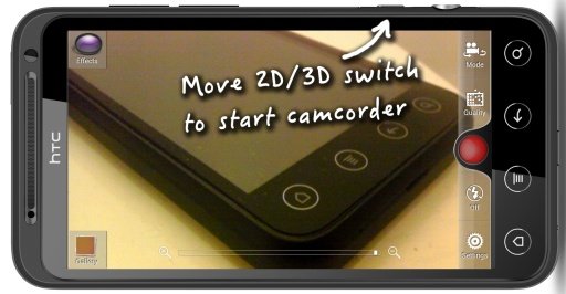 HTC EVO 3D Camcorder Button截图1
