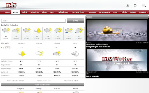 n-tv Tablet Nachrichten截图1