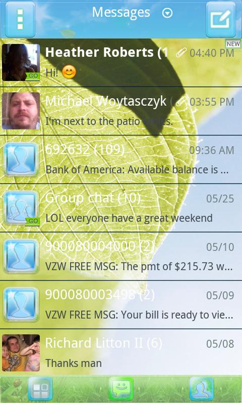 Summer Free GO SMS Theme截图2