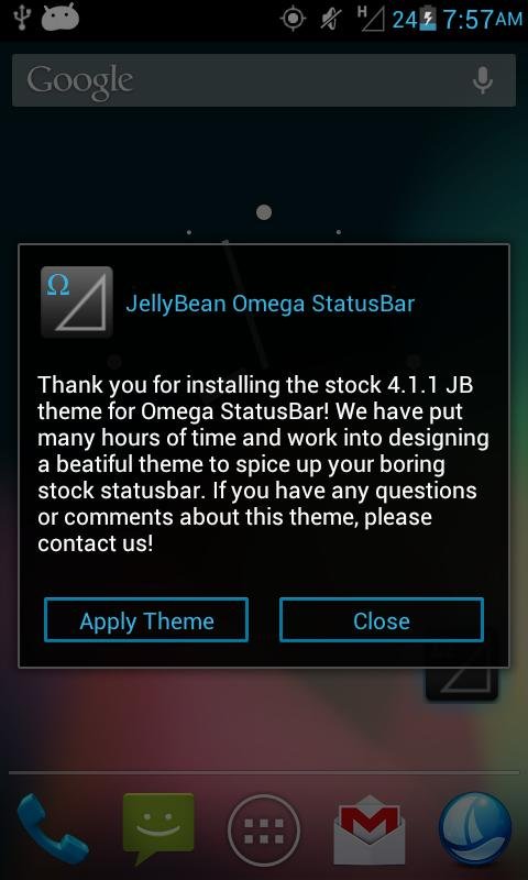 JB 4.2 Omega StatusBar Theme截图8