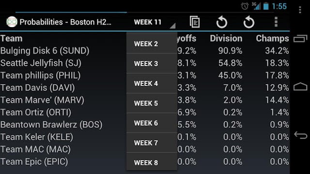 Fantasy Playoff Predictor Free截图2