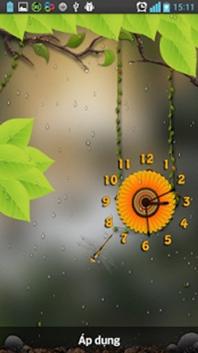 Rain Clock Flower Wallpaper截图1