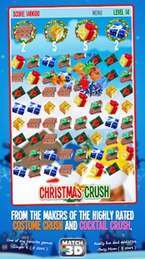 Christmas Crush Match 3D FREE截图2