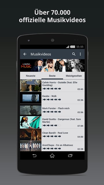 Clipfish: TV, Filme &amp; Musik截图4