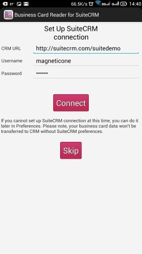 Business Card Reader for SuiteCRM截图2