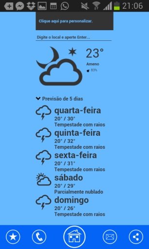 Previs&atilde;o do tempo - Weather截图2