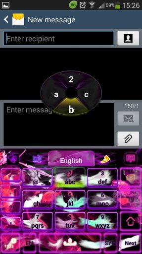 Pink Flame GO Keyboard Theme截图5