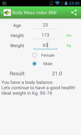 Health Calculator: BMI,WHR,BFP截图3