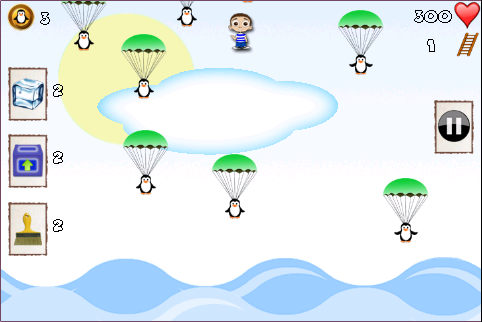 Save Super Parachute Penguins截图3