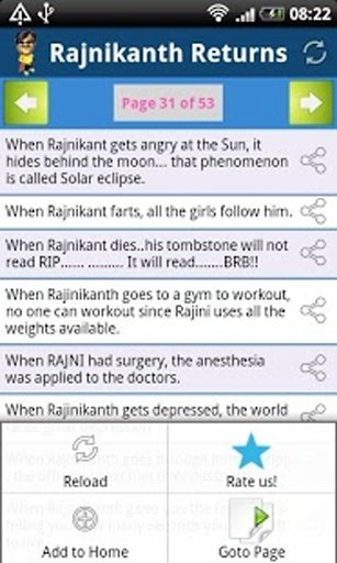 Rajnikanth Returns - SMS Jokes截图5