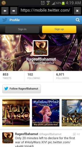 Rage of Bahamut Unofficial App截图1