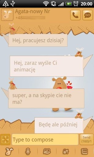 GO SMS Pro Rudolph Theme截图5