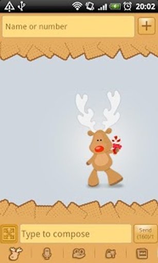 GO SMS Pro Rudolph Theme截图2