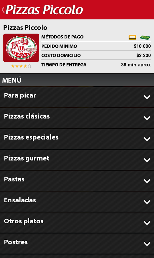 Pizzas Piccolo截图3