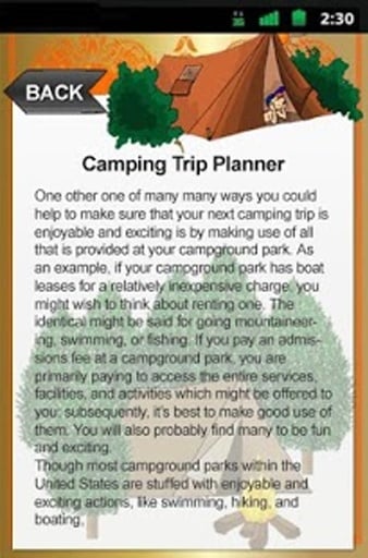 Camping Trip Planner App截图9