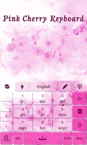 Pink Cherry GO Keyboard Theme截图4