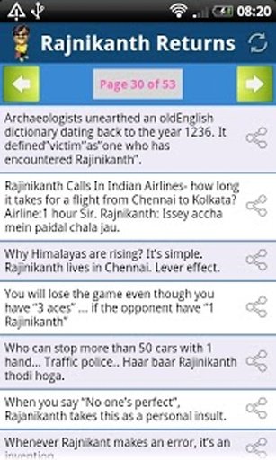 Rajnikanth Returns - SMS Jokes截图2