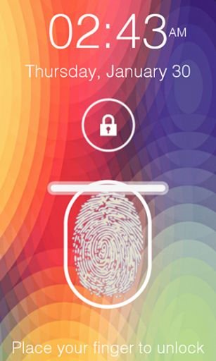 iOS 7 Fingerprint Lock Screen截图2