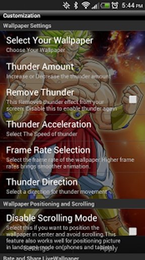 Dragonballz Broly LWP截图5