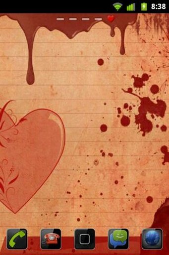 Bloody Heart Theme GO Launcher截图4