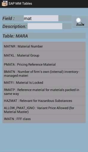 SAP MM Tables with Fields截图5