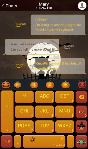 TouchPal SkinPack Jack-O-Lanterns截图5