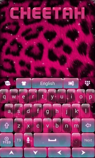 Pink Cheetah GO Keyboard Theme截图1