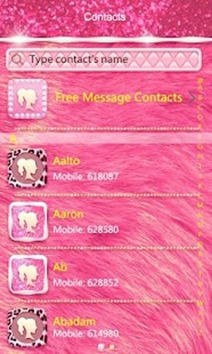 GO SMS PRO LUXURY PINK THEME截图1