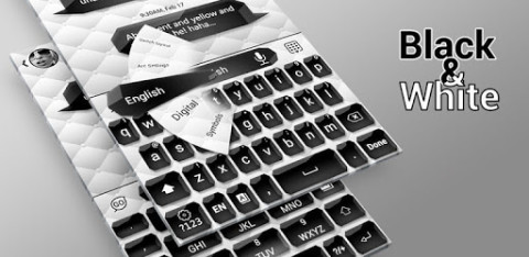 Black and White Keyboard Theme截图2