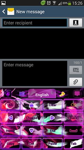 Pink Flame GO Keyboard Theme截图3