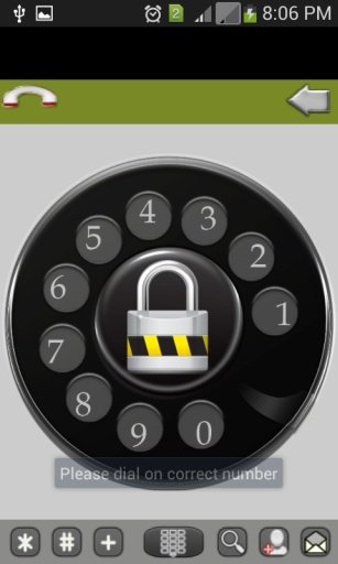 Old phone Dialer Lock Screen截图4