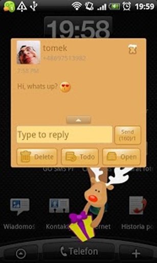 GO SMS Pro Rudolph Theme截图10