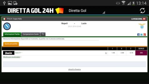 Diretta Gol: Livescore 24H截图3