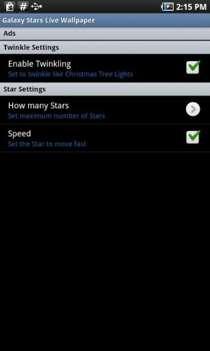 Galaxy Stars Live Wallpaper截图4
