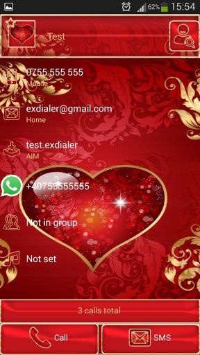 exDialer Heart Theme截图4