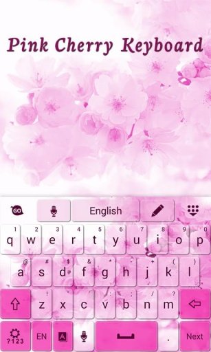 Pink Cherry GO Keyboard Theme截图5